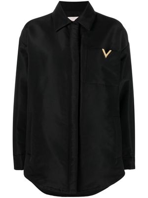 Valentino Garavani silk shirt-jacket - Black