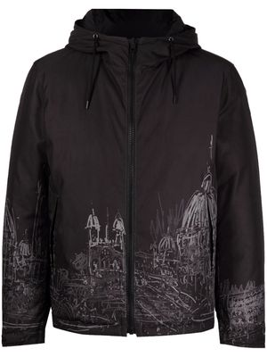 Valentino Garavani sketch-print padded jacket - Black