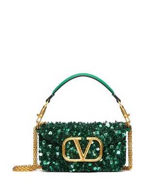 Valentino Garavani small Locò embellished shoulder bag - Green