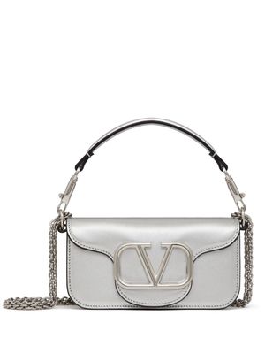 Valentino Garavani small Locò metallic shoulder bag - Silver