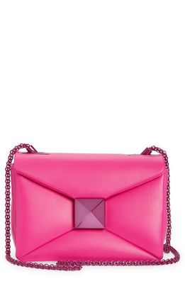 Valentino Garavani Small One Stud PP Pink Leather Shoulder Bag