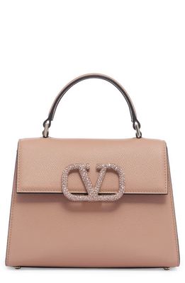 Valentino Garavani Small VSling Leather Top Handle Bag in Kfj Rose Cannelle/Vintage