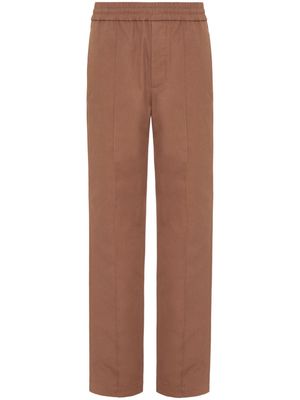 Valentino Garavani straight-leg cotton trousers - Brown