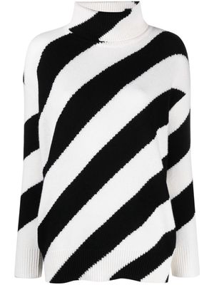 Valentino Garavani striped virgin wool jumper - Black