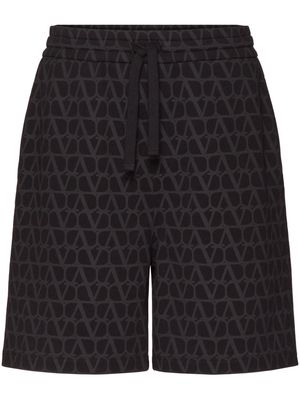 Valentino Garavani Toile Iconographe cotton bermuda shorts - Black