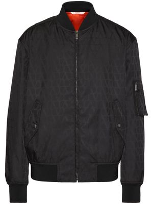 Valentino Garavani Toile Iconographe-jacquard bomber jacket - Black
