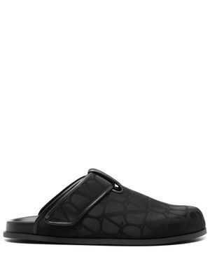 Valentino Garavani Toile Iconographe-jacquard slippers - Black