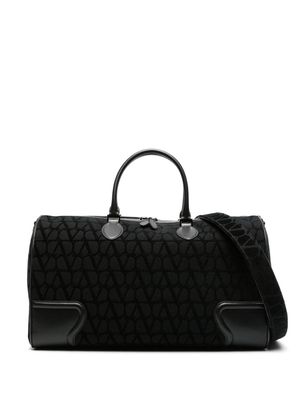 Valentino Garavani Toile Iconographe leather-trim holdall - Black