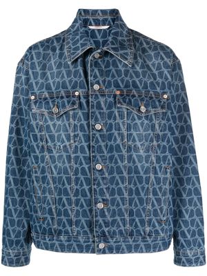 Valentino Garavani Toile Iconographe-print denim jacket - Blue