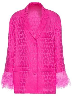 Valentino Garavani Toile Iconographe silk shirt - Pink
