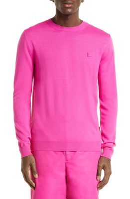Valentino Garavani Tonal Roman Stud Virgin Wool Sweater in Uwt - Pink Pp
