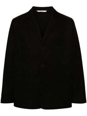 Valentino Garavani V-detail canvas shirt jacket - Black