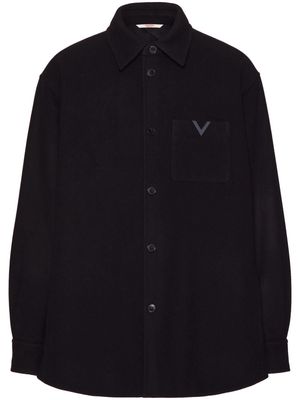 Valentino Garavani V-detail shirt jacket - Black