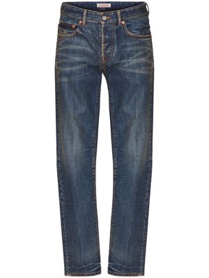 Valentino Garavani V-detail straight-leg jeans - Blue