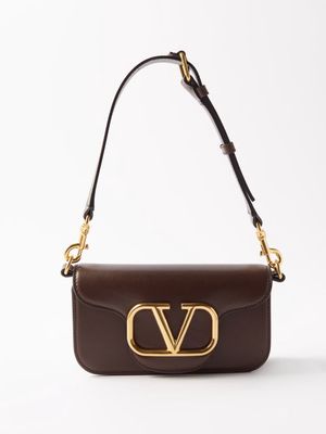 Valentino Garavani - V-logo Mini Leather Cross-body Bag - Mens - Brown