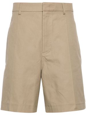 Valentino Garavani V logo-plaque cotton shorts - Neutrals