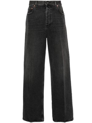 Valentino Garavani V-logo straight-leg jeans - Black