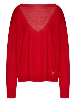 Valentino Garavani VGold cashmere-silk jumper - Red