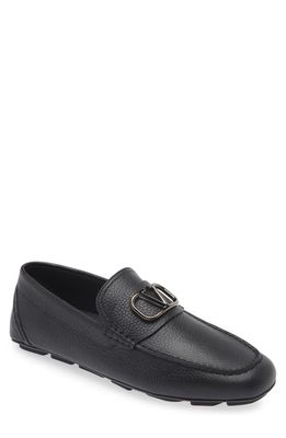 Valentino Garavani VLOGO Driving Shoe in 0No-Nero