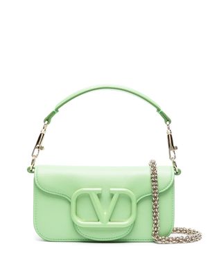Valentino Garavani VLogo leather tote bag - Green