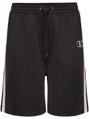 Valentino Garavani VLogo side-stripe track shorts - Black