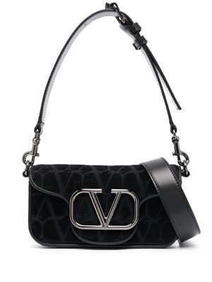 Valentino Garavani VLogo Signature canvas shoulder bag - Black