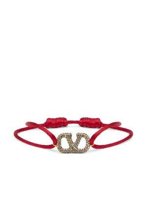Valentino Garavani VLogo Signature crystal-embellished bracelet - Red