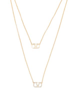 Valentino Garavani VLogo Signature double-chain necklace - Gold