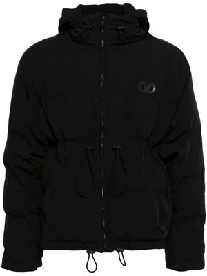 Valentino Garavani VLogo Signature hooded puffer jacket - Black