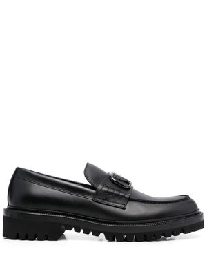 Valentino Garavani VLogo Signature leather loafers - Black