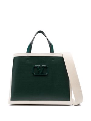Valentino Garavani VLogo Signature panelled tote bag - Neutrals