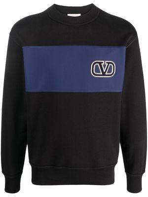Valentino Garavani VLogo Signature patch cotton sweatshirt - Black