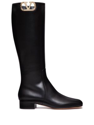Valentino Garavani VLogo Type knee-high boots - Black