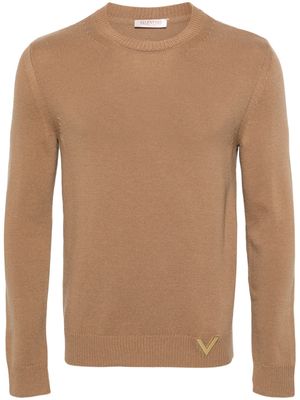 Valentino Garavani VLogo virgin wool jumper - Brown
