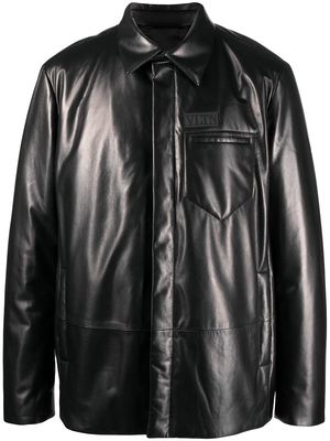 Valentino Garavani VLTN buttoned shirt jacket - Black