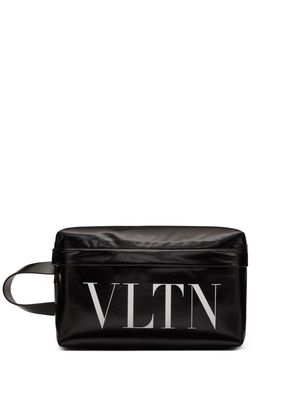 Valentino Garavani VLTN leather wash bag - Black