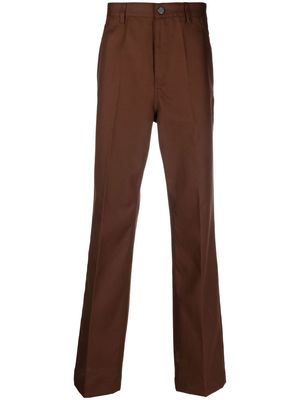 Valentino Garavani wide-leg tonal-stitch trousers - Brown