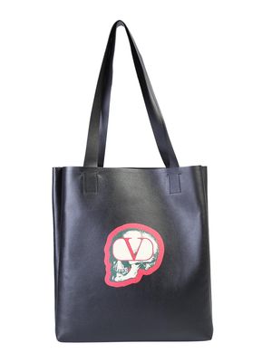 Valentino Garavani X Undercover Skull Logo Printed Open-top Tote Bag