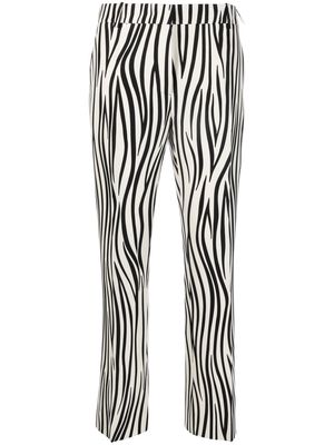 Valentino Garavani zebra-print tailored trousers - White