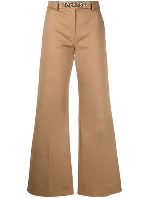 Valentino high-waisted wide-leg trousers - Brown