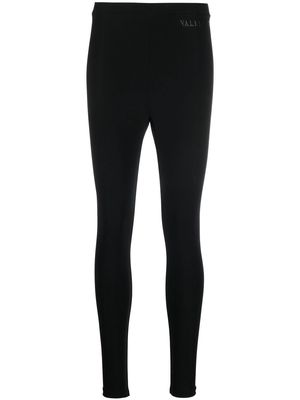 Valentino logo-embroidered leggings - Black