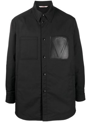 Valentino logo-patch jacket - Black