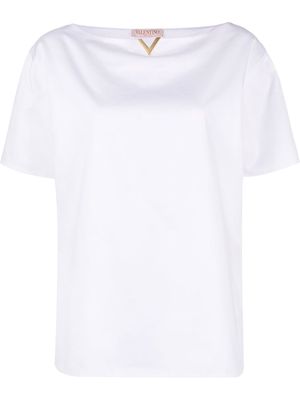 VALENTINO logo-plaque oversized T-shirt - White