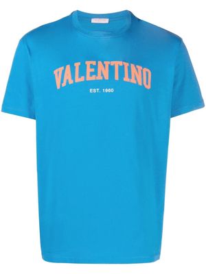 Valentino logo-print cotton T-shirt - Blue