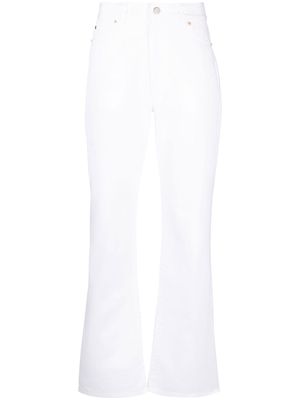Valentino logo-print straight-leg jeans - White