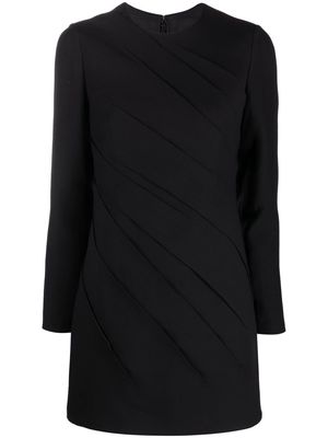 Valentino long-sleeve gathered minidress - Black