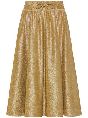 Valentino metallic drawstring skirt - Gold