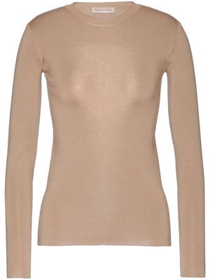 Valentino open-back knitted top - Neutrals
