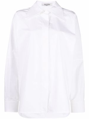 Valentino oversized collar cotton shirt - White