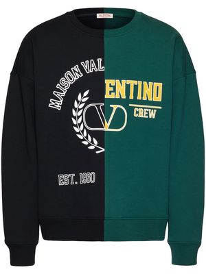 Valentino patchwork logo-print sweatshirt - Black